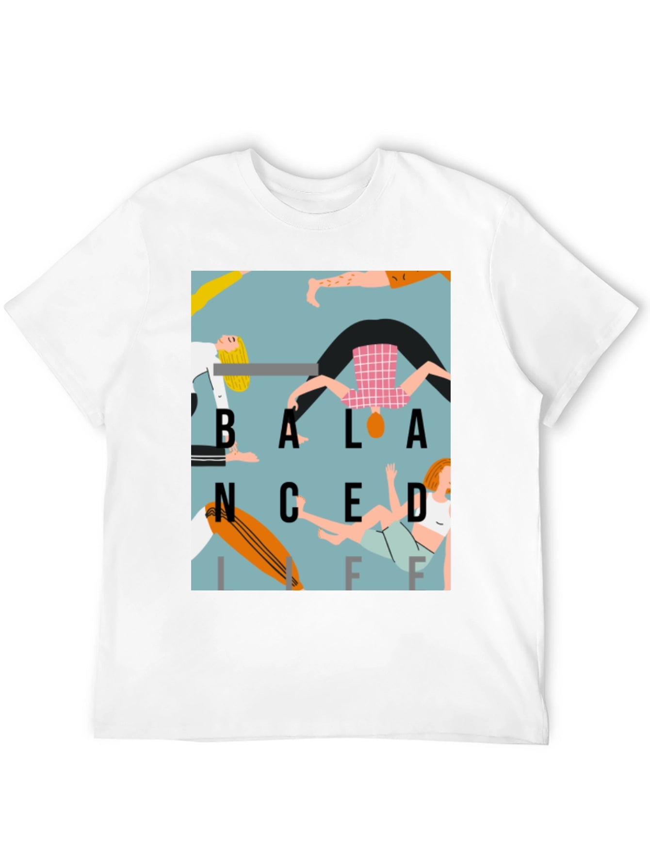 Balanced Life Graphic Print T-Shirt - Black
