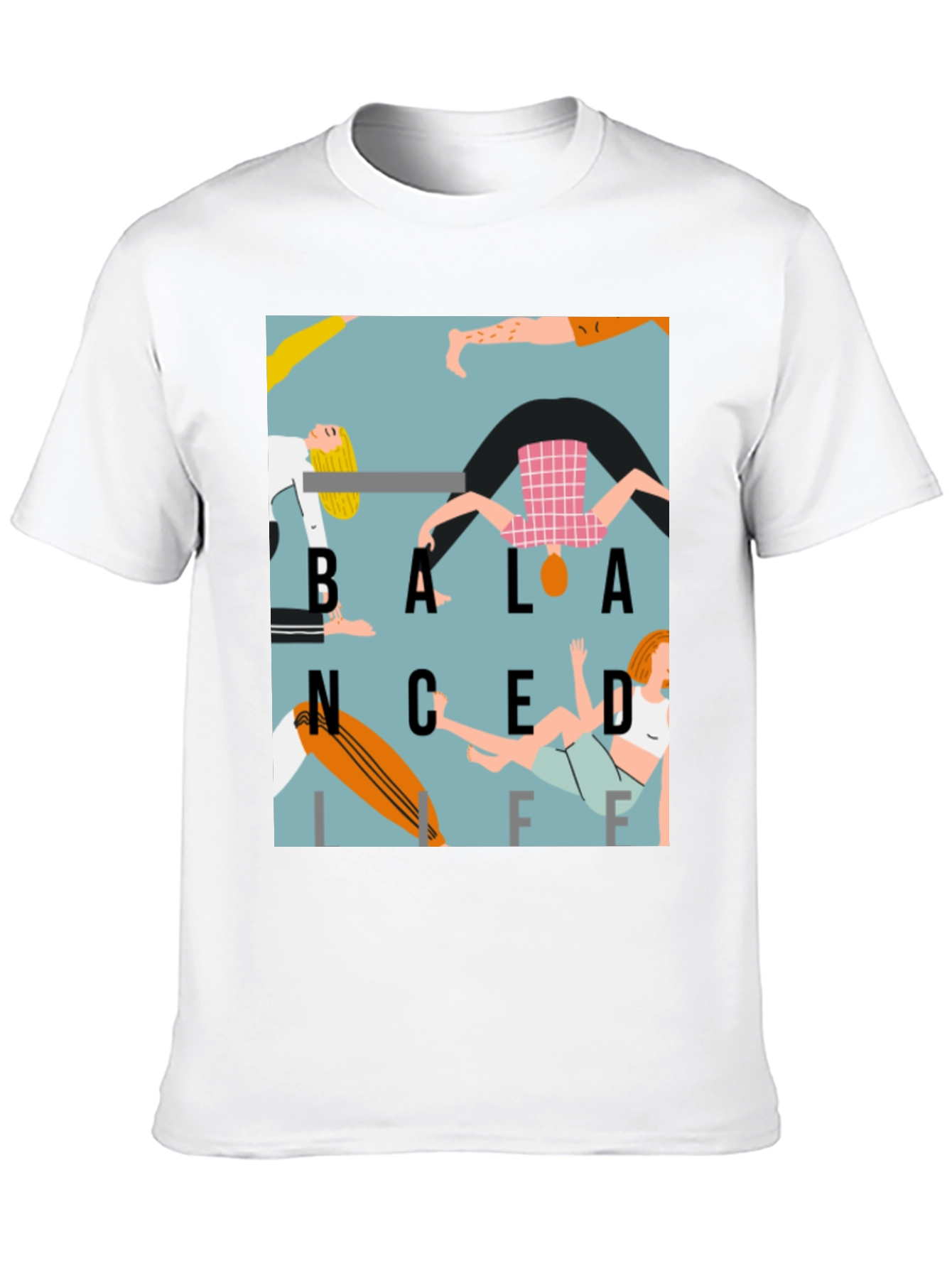 Balanced Life Graphic Print T-Shirt - Black