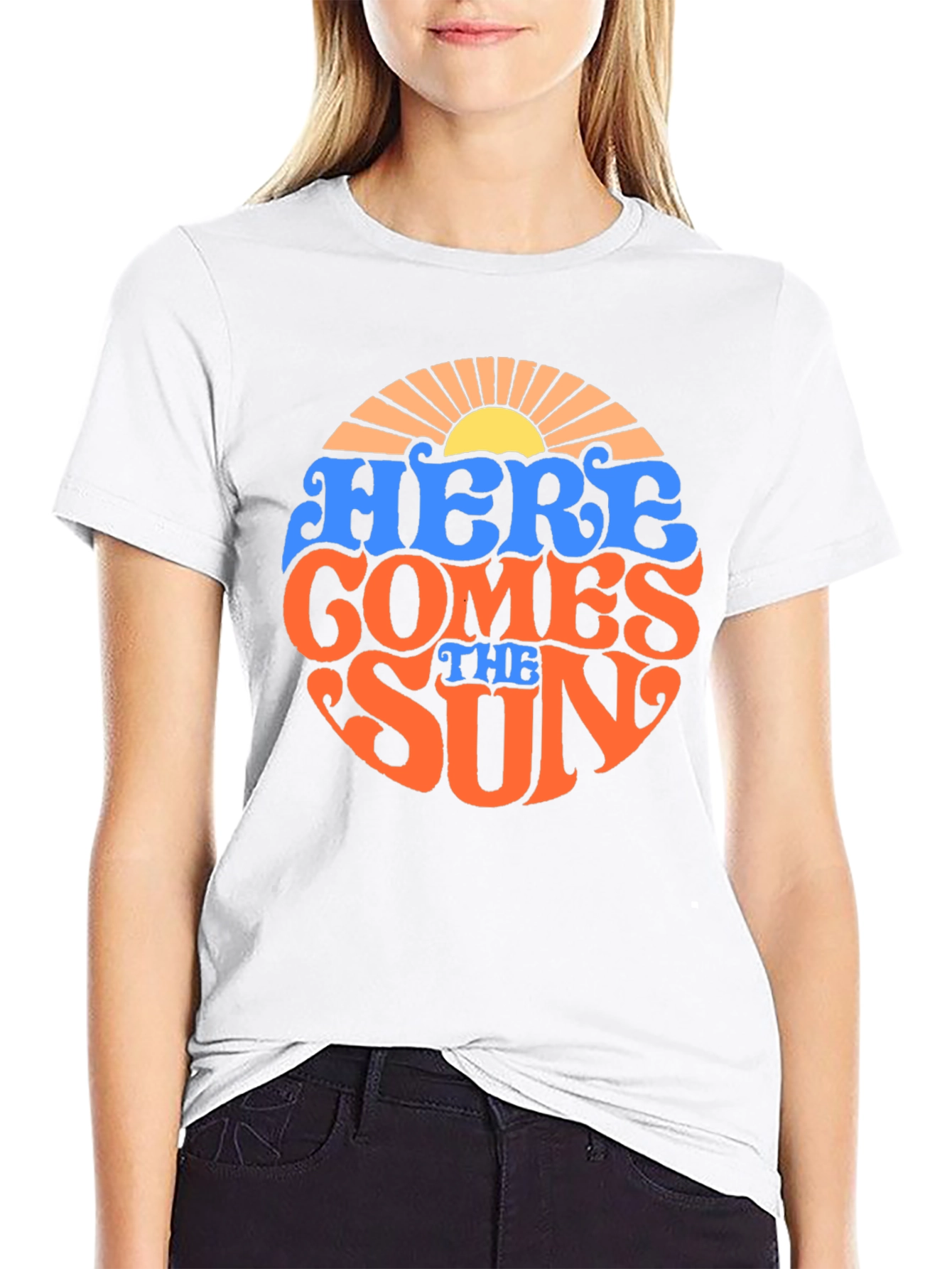Retro Here Comes the Sun Graphic T-Shirt
