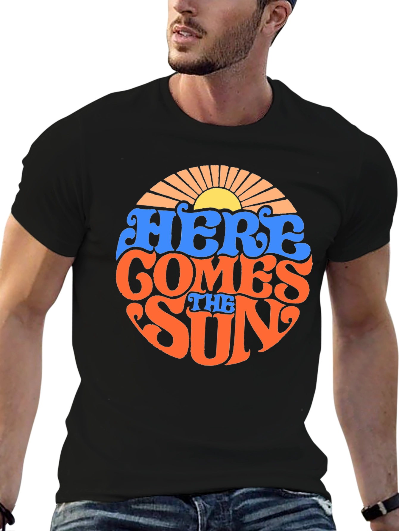 Retro Here Comes the Sun Graphic T-Shirt