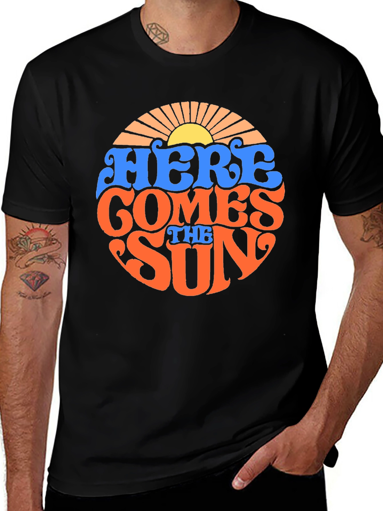 Retro Here Comes the Sun Graphic T-Shirt