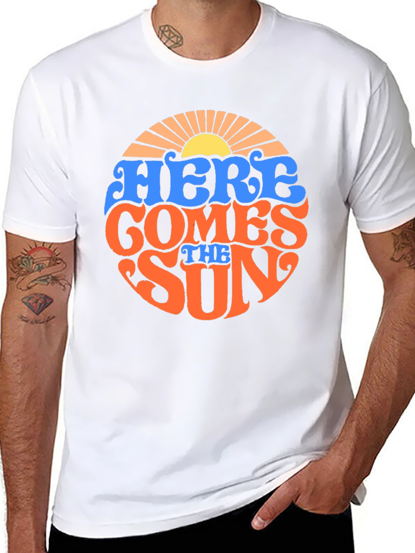 Retro Here Comes the Sun Graphic T-Shirt