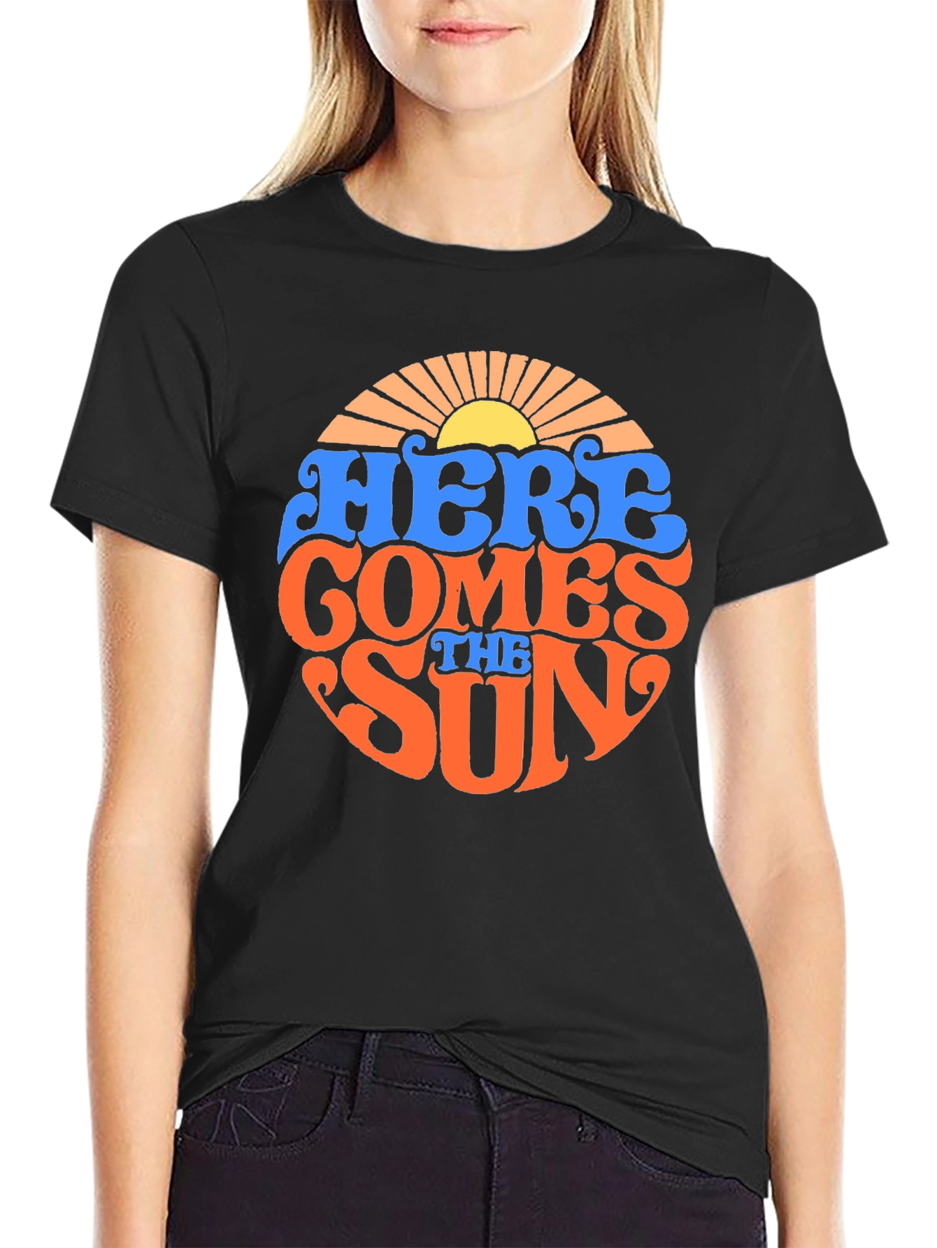 Retro Here Comes the Sun Graphic T-Shirt