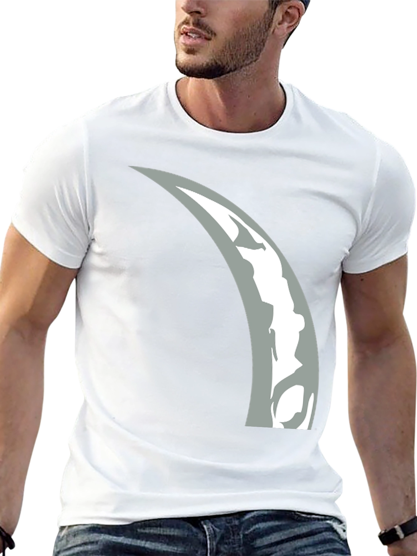 Crescent Moon Graphic T-Shirt - Modern Black Tee