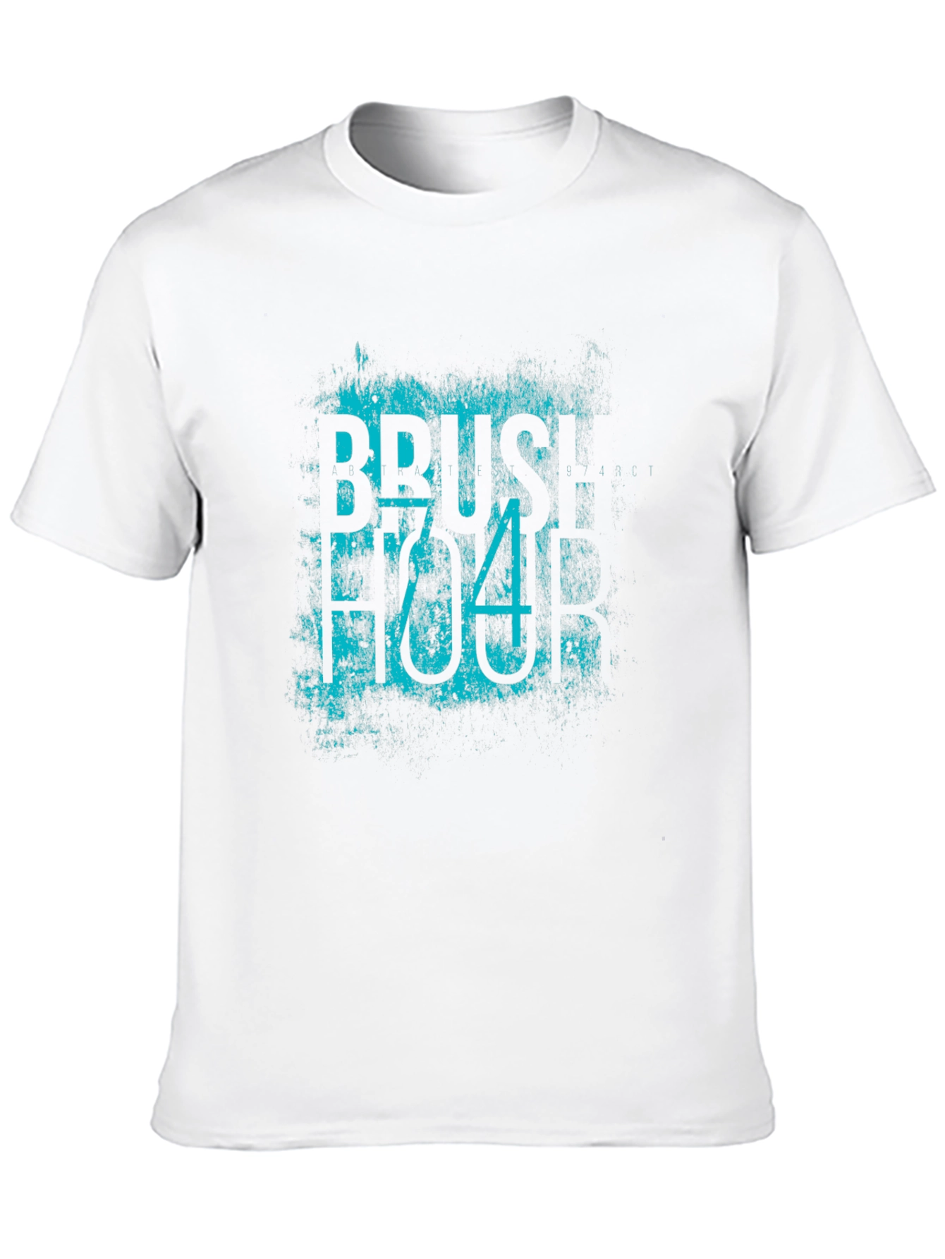 Brush Stroke Tee - Black Cotton Blend T-Shirt