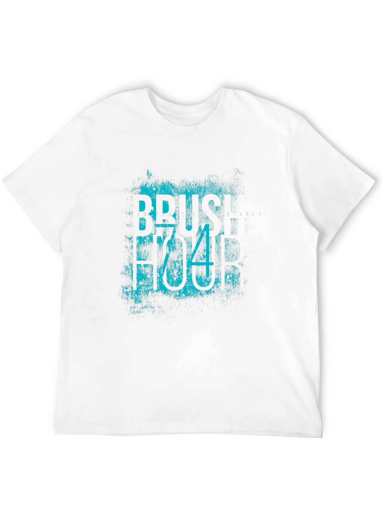 Brush Stroke Tee - Black Cotton Blend T-Shirt