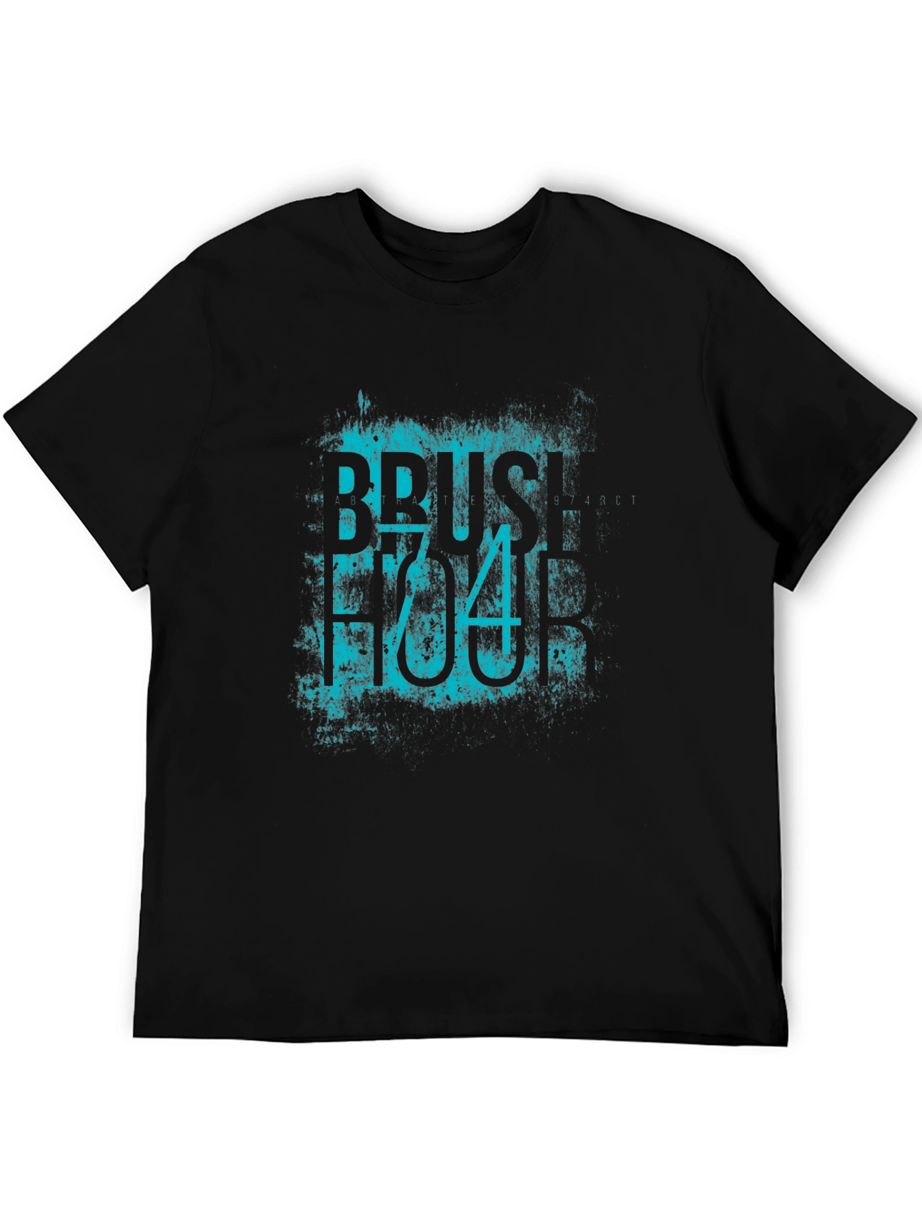 Brush Stroke Tee - Black Cotton Blend T-Shirt