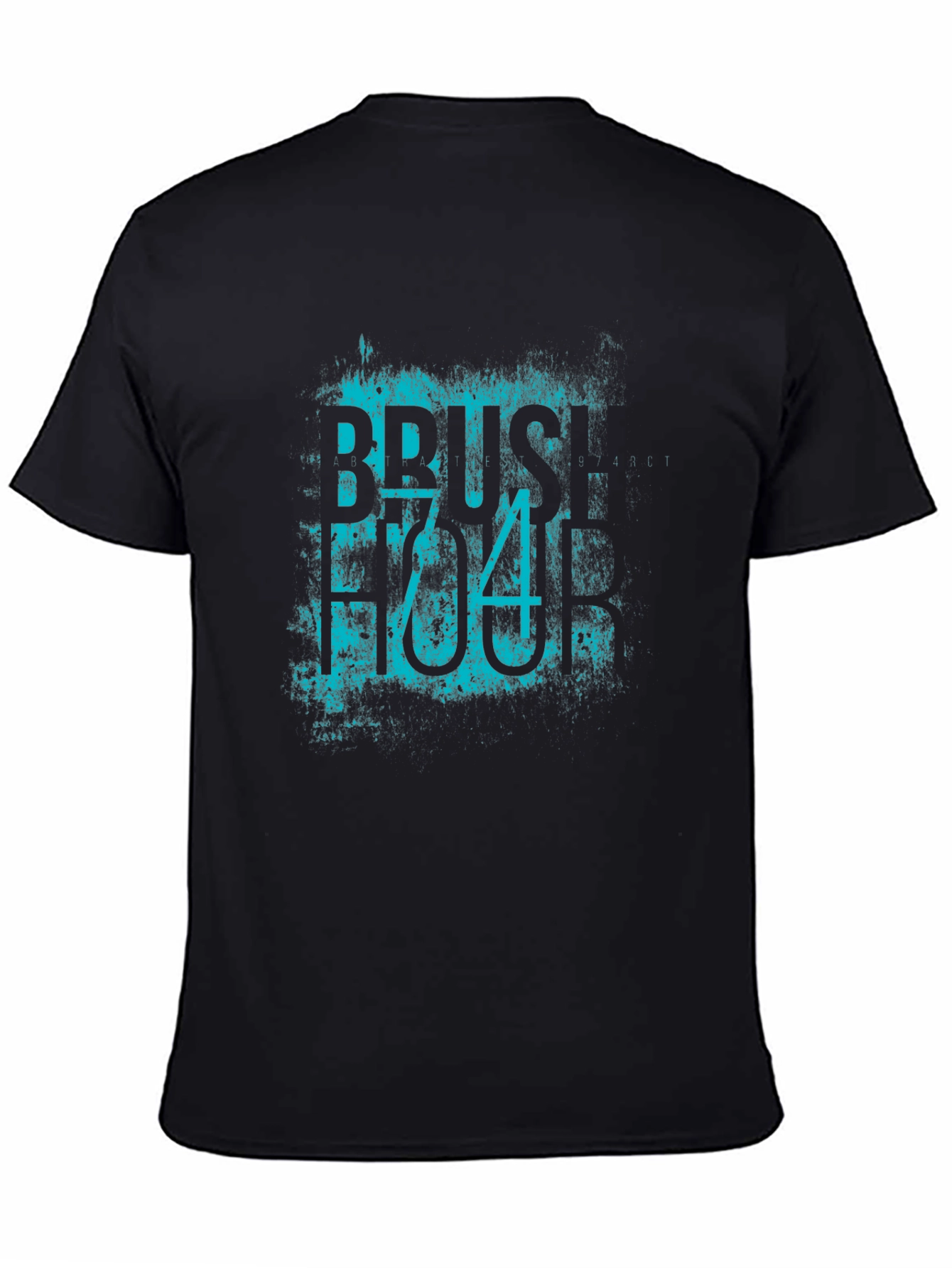 Brush Stroke Tee - Black Cotton Blend T-Shirt