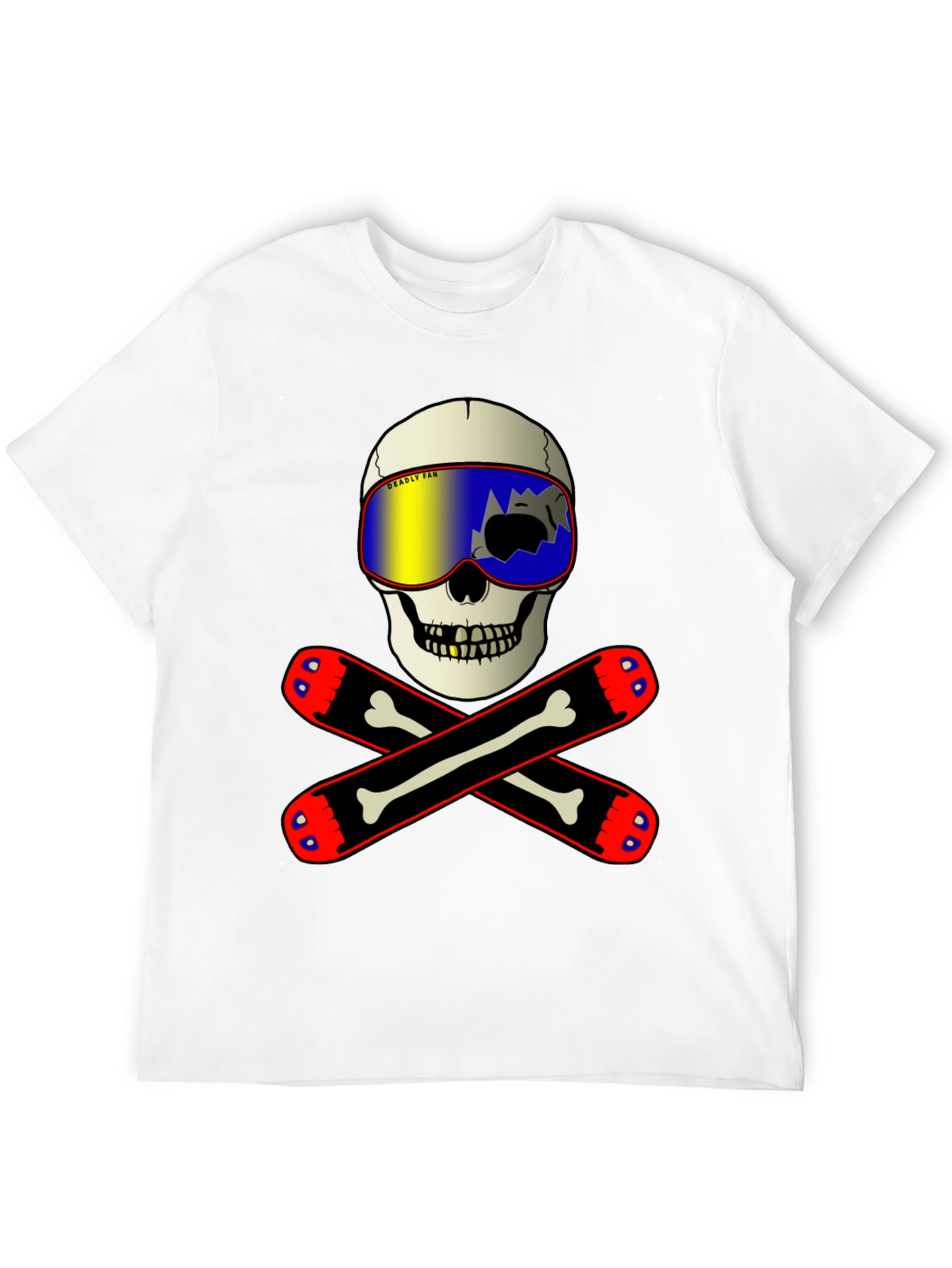 Skull & Skis Graphic Tee - Deadly Fan T-Shirt