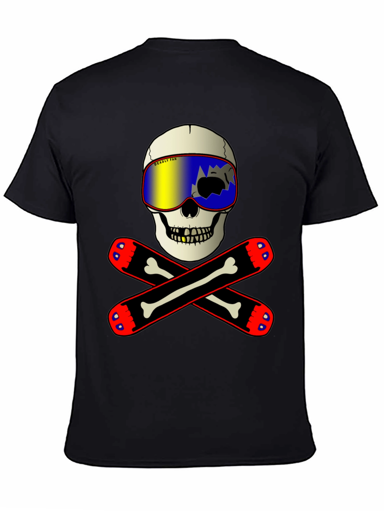 Skull & Skis Graphic Tee - Deadly Fan T-Shirt