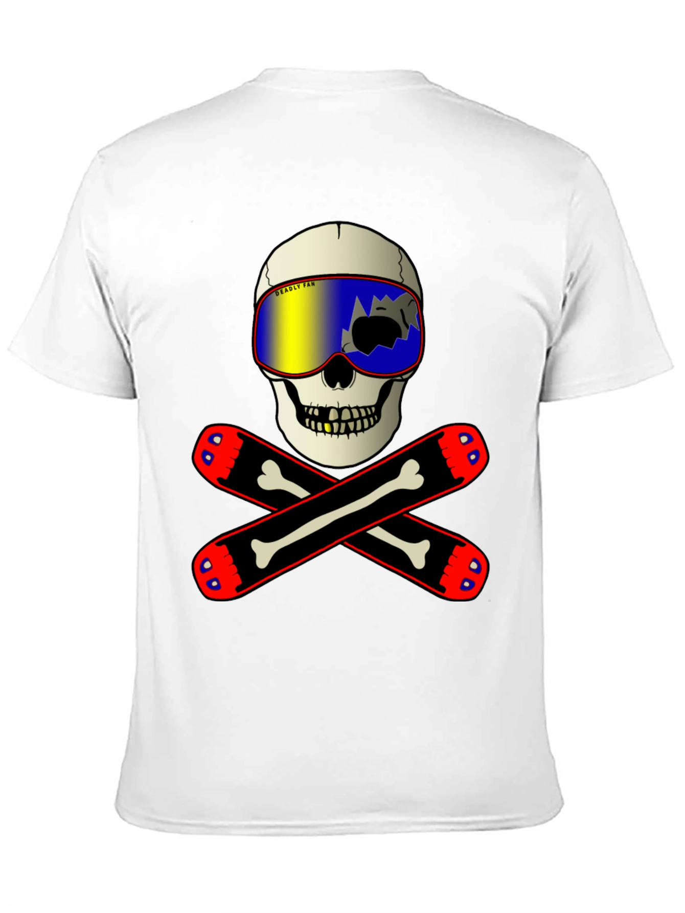 Skull & Skis Graphic Tee - Deadly Fan T-Shirt