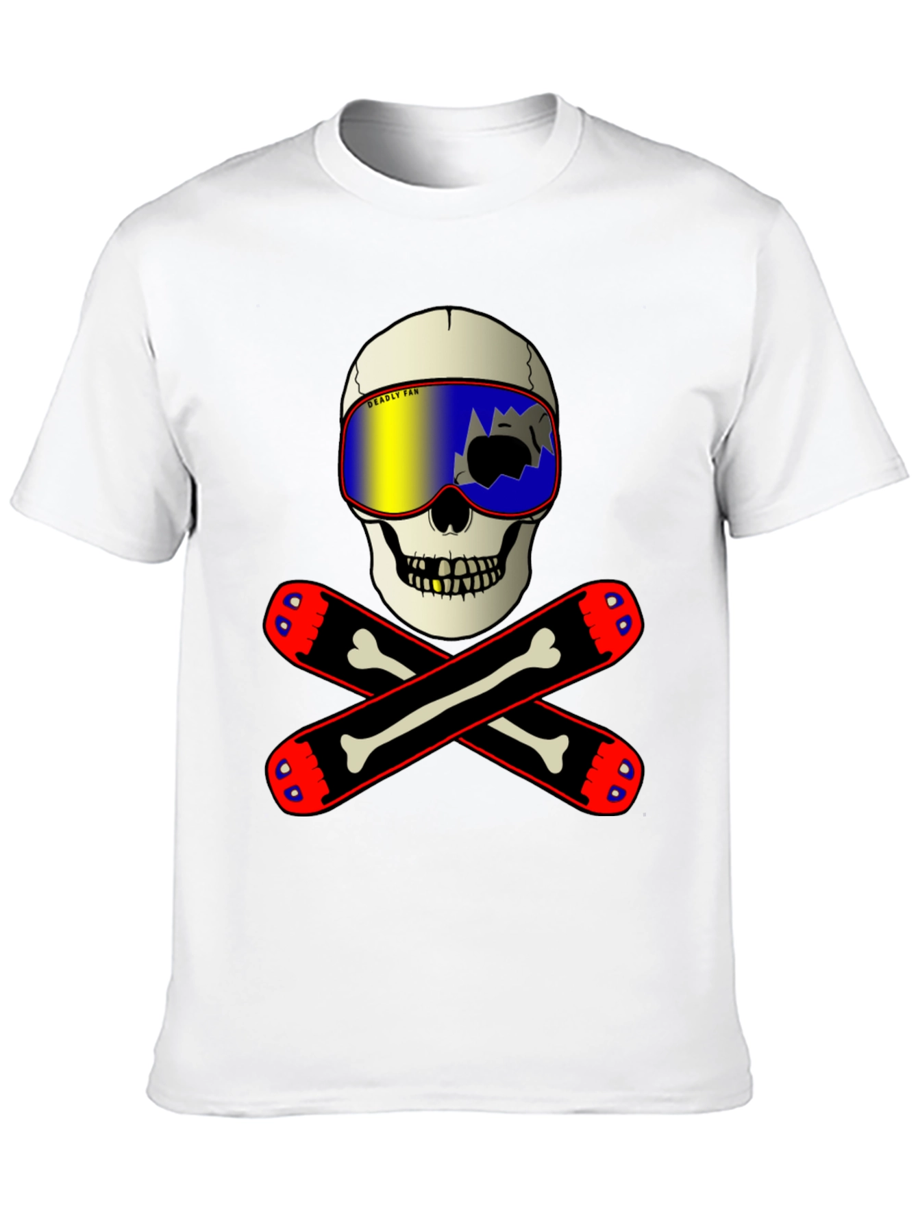 Skull & Skis Graphic Tee - Deadly Fan T-Shirt
