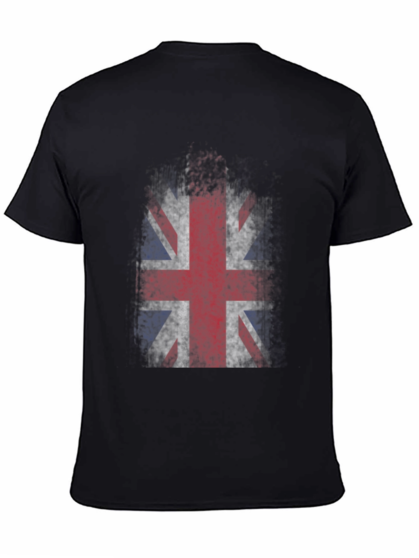 Union Jack Grunge Graphic T-Shirt - Black