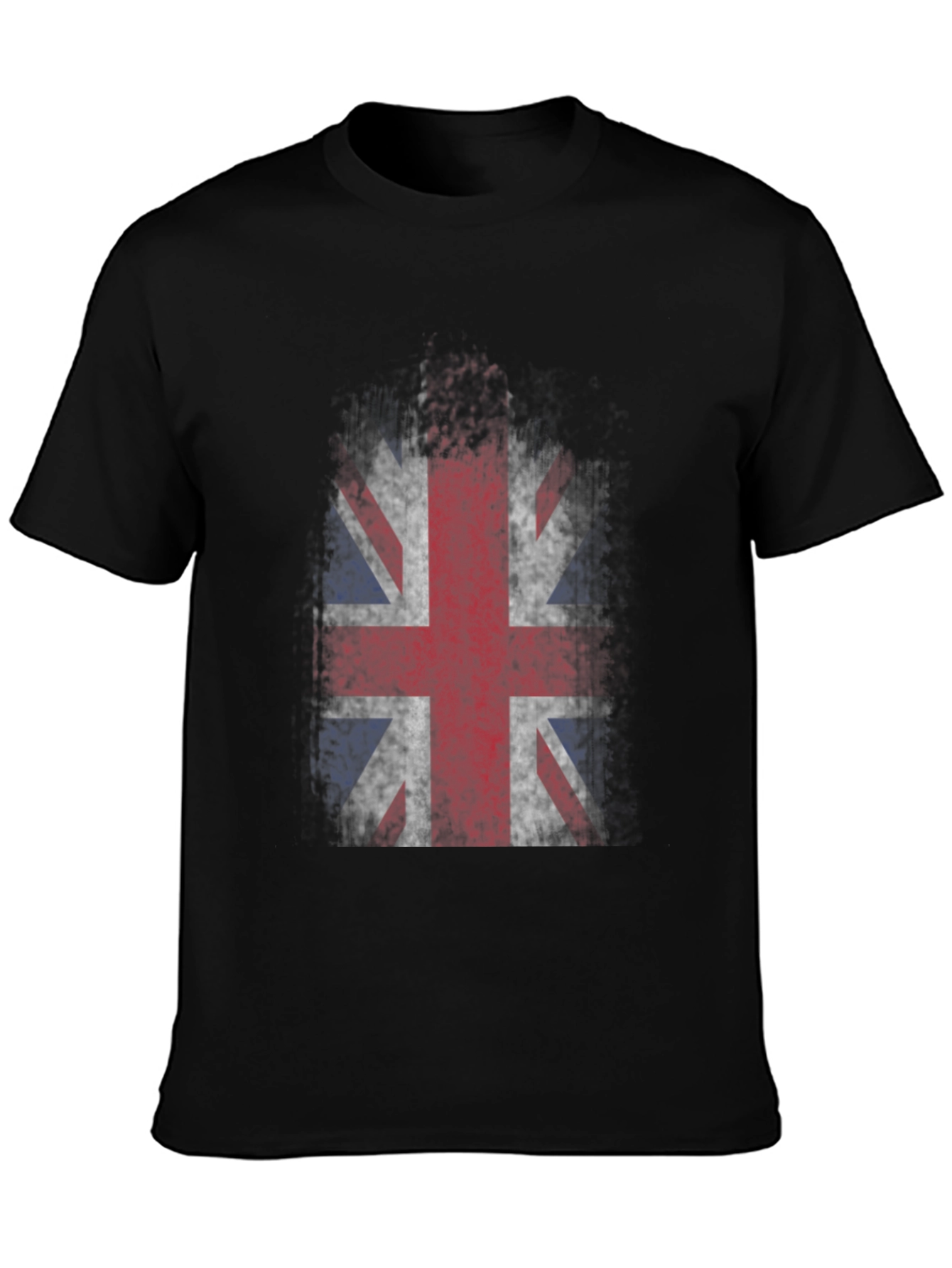 Union Jack Grunge Graphic T-Shirt - Black