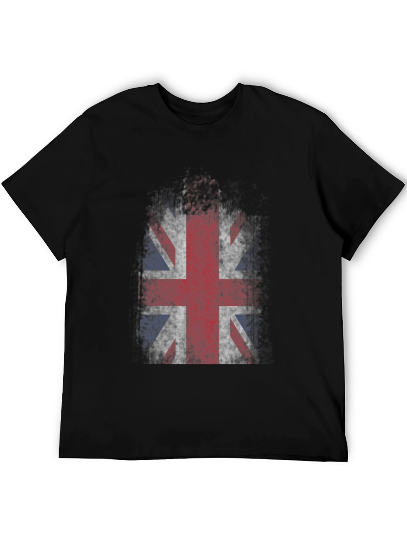 Union Jack Grunge Graphic T-Shirt - Black
