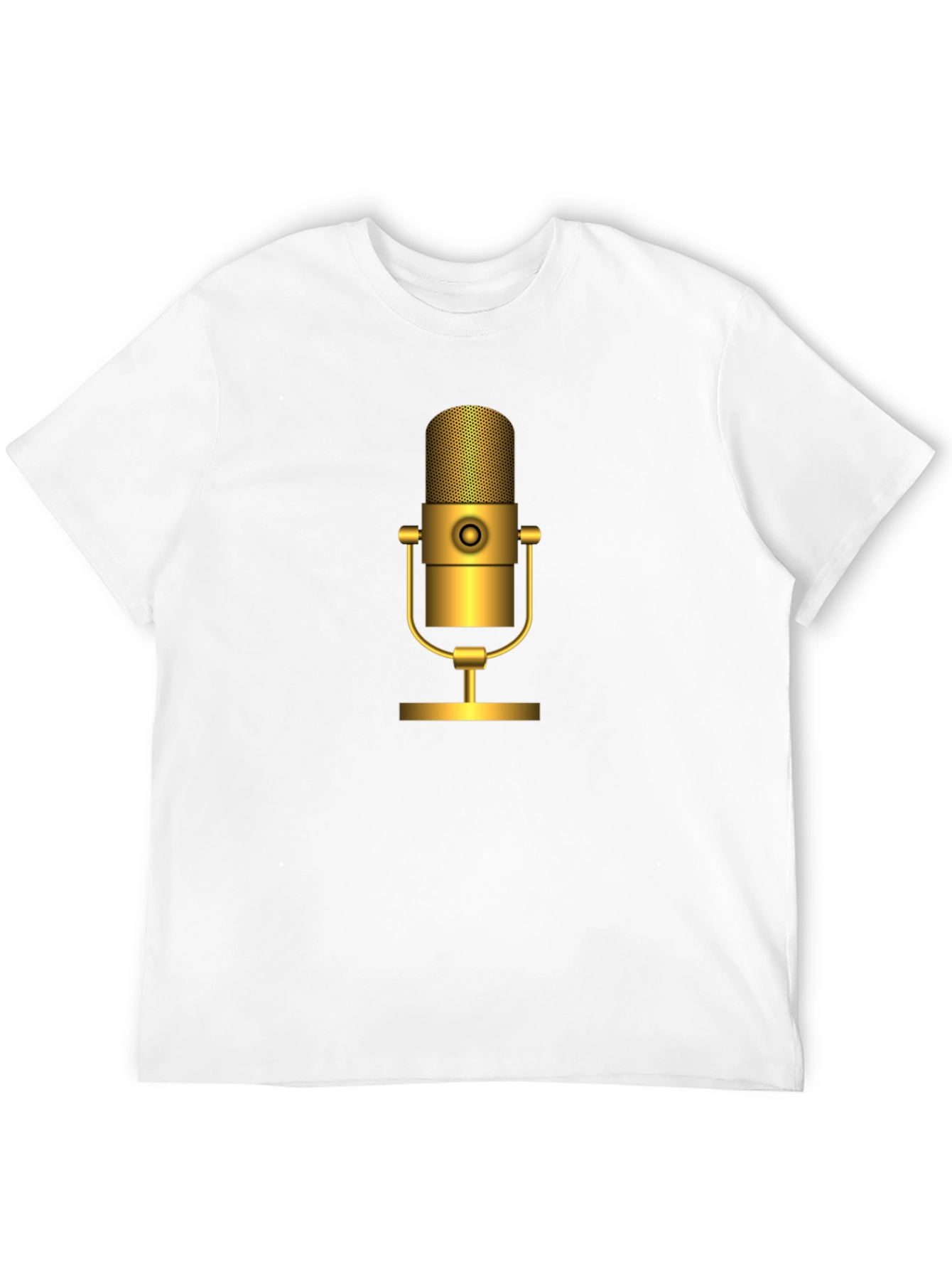 Retro Gold Microphone T-Shirt