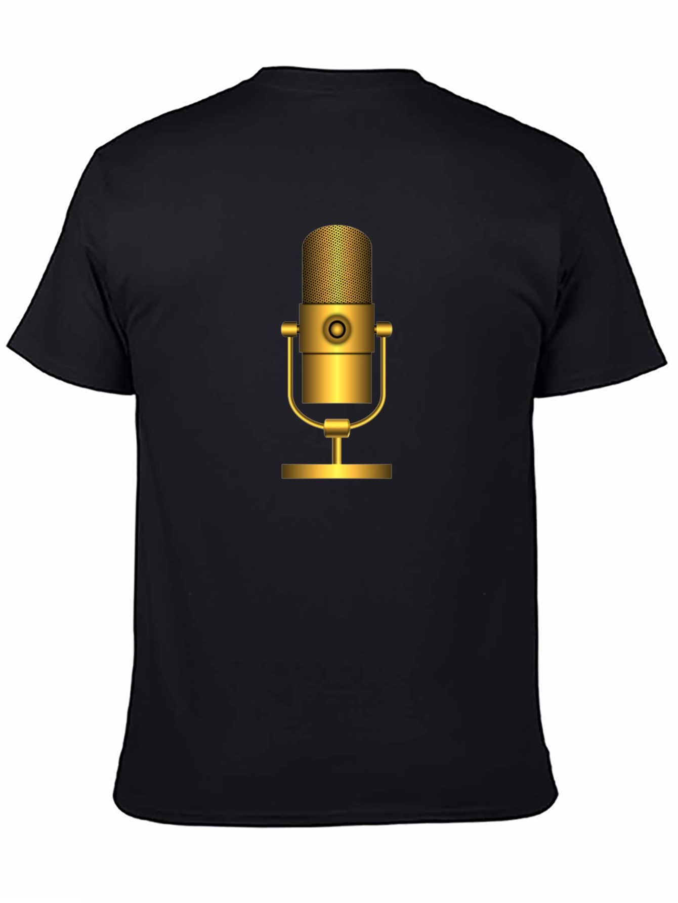 Retro Gold Microphone T-Shirt