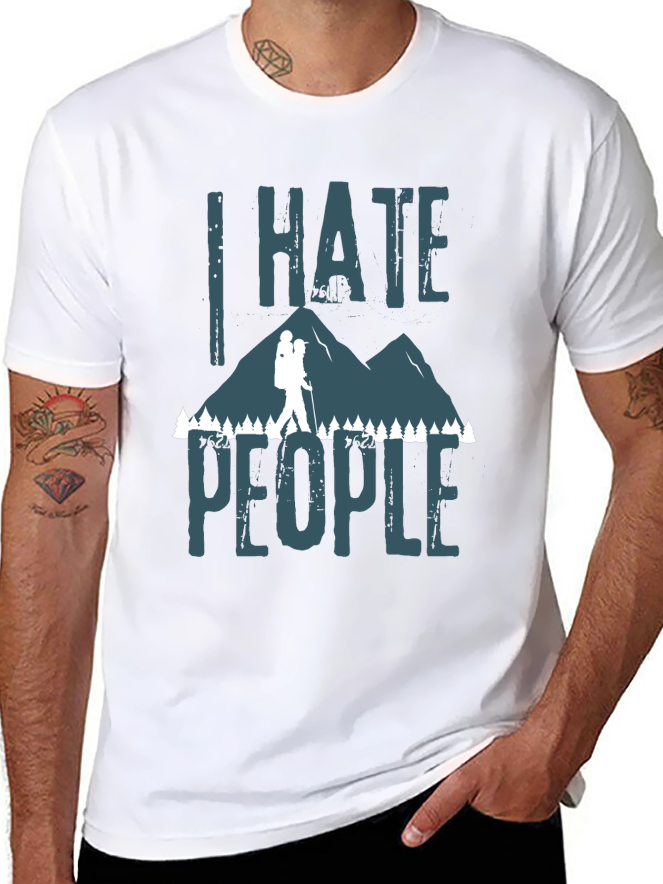 I Hate People Hiking Graphic Tee
