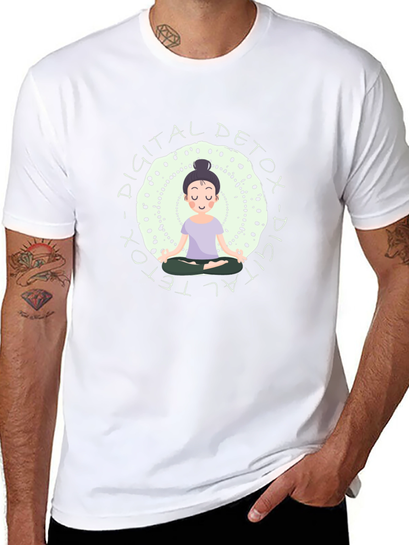 Digital Detox T-Shirt - Meditating Graphic Tee