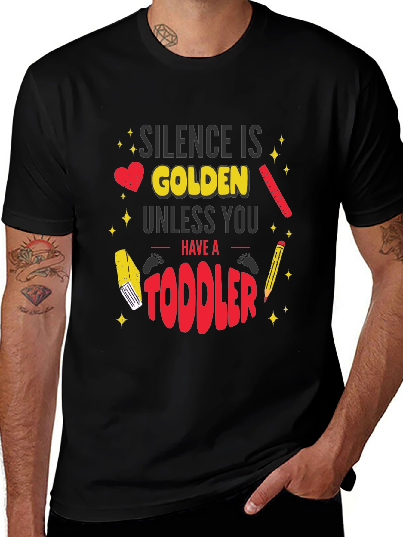 Silence is Golden Toddler Graphic T-Shirt