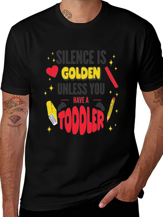 Silence is Golden Toddler Graphic T-Shirt