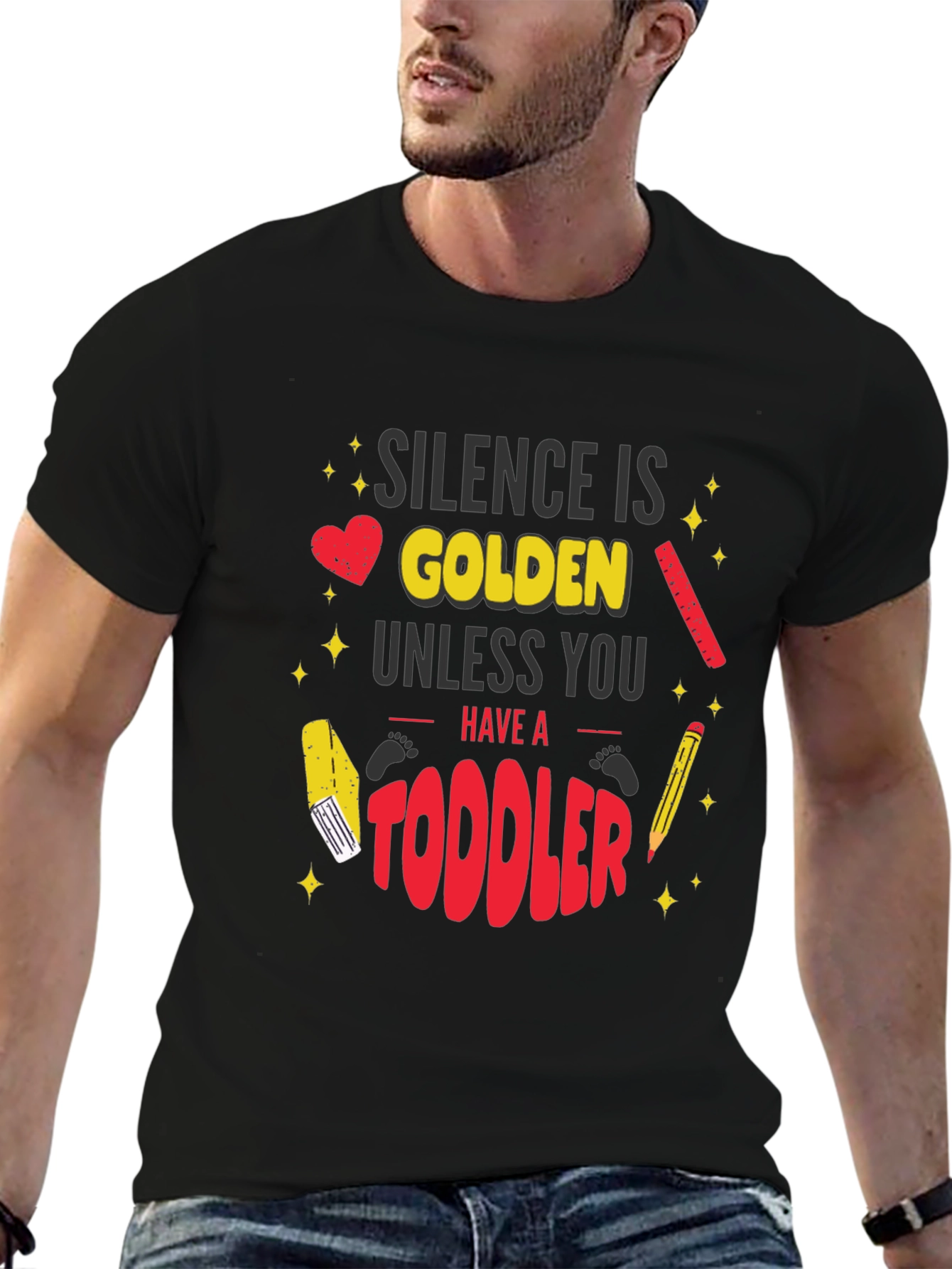Silence is Golden Toddler Graphic T-Shirt