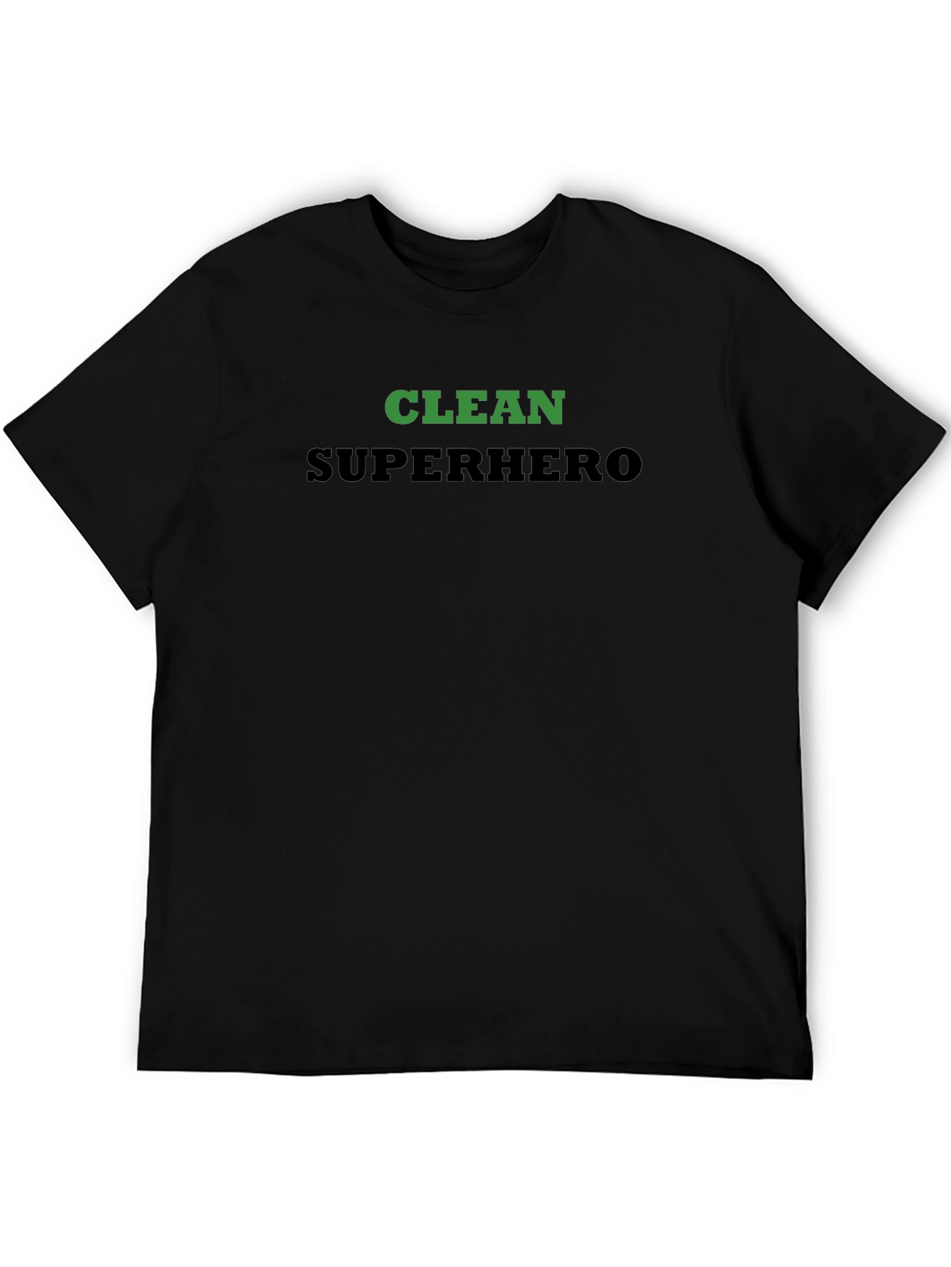 Clean Superhero T-Shirt: Green & Bold Design