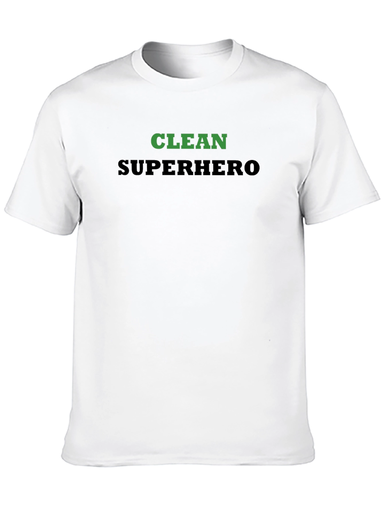 Clean Superhero T-Shirt: Green & Bold Design