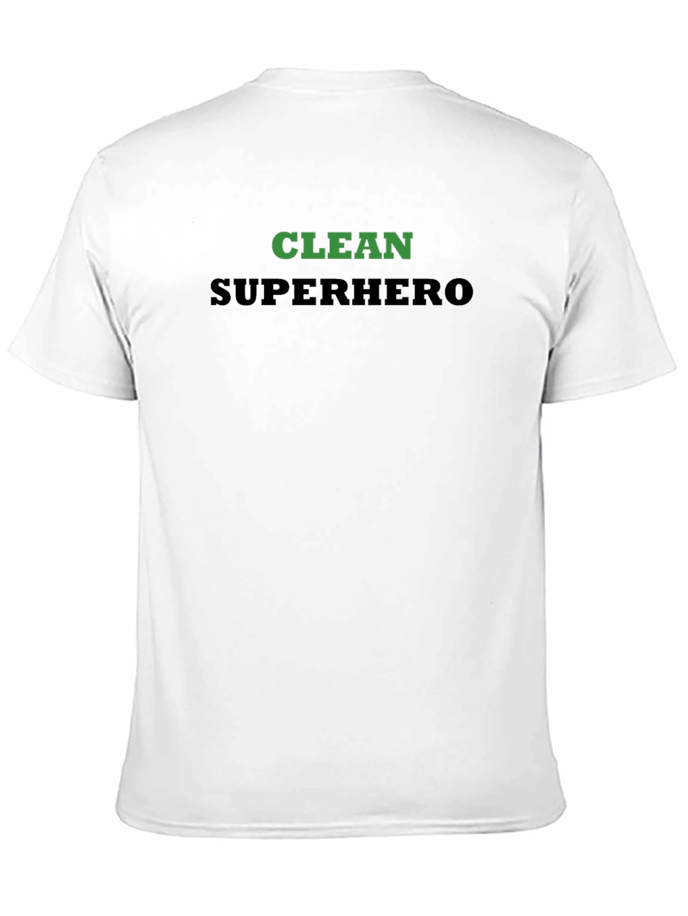 Clean Superhero T-Shirt: Green & Bold Design