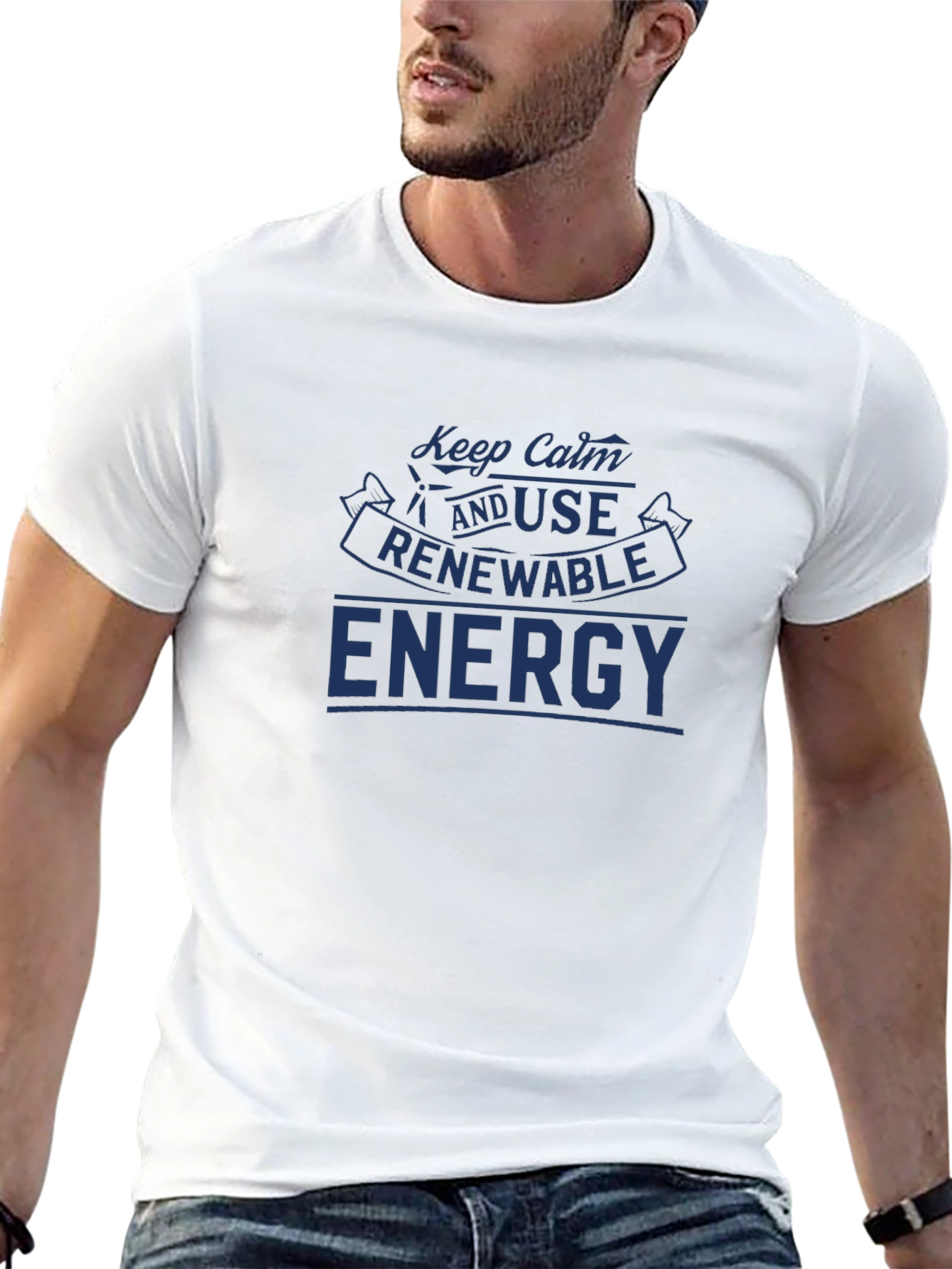 Keep Calm & Use Renewable Energy Black T-Shirt