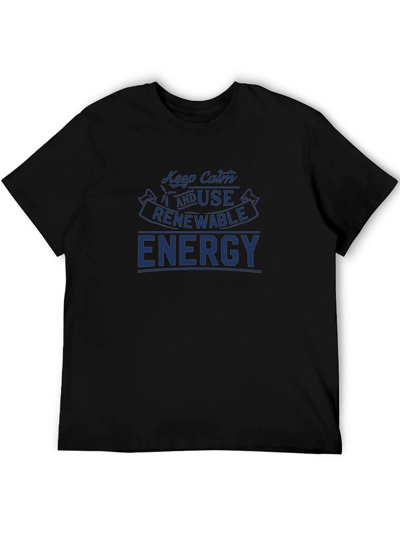 Keep Calm & Use Renewable Energy Black T-Shirt