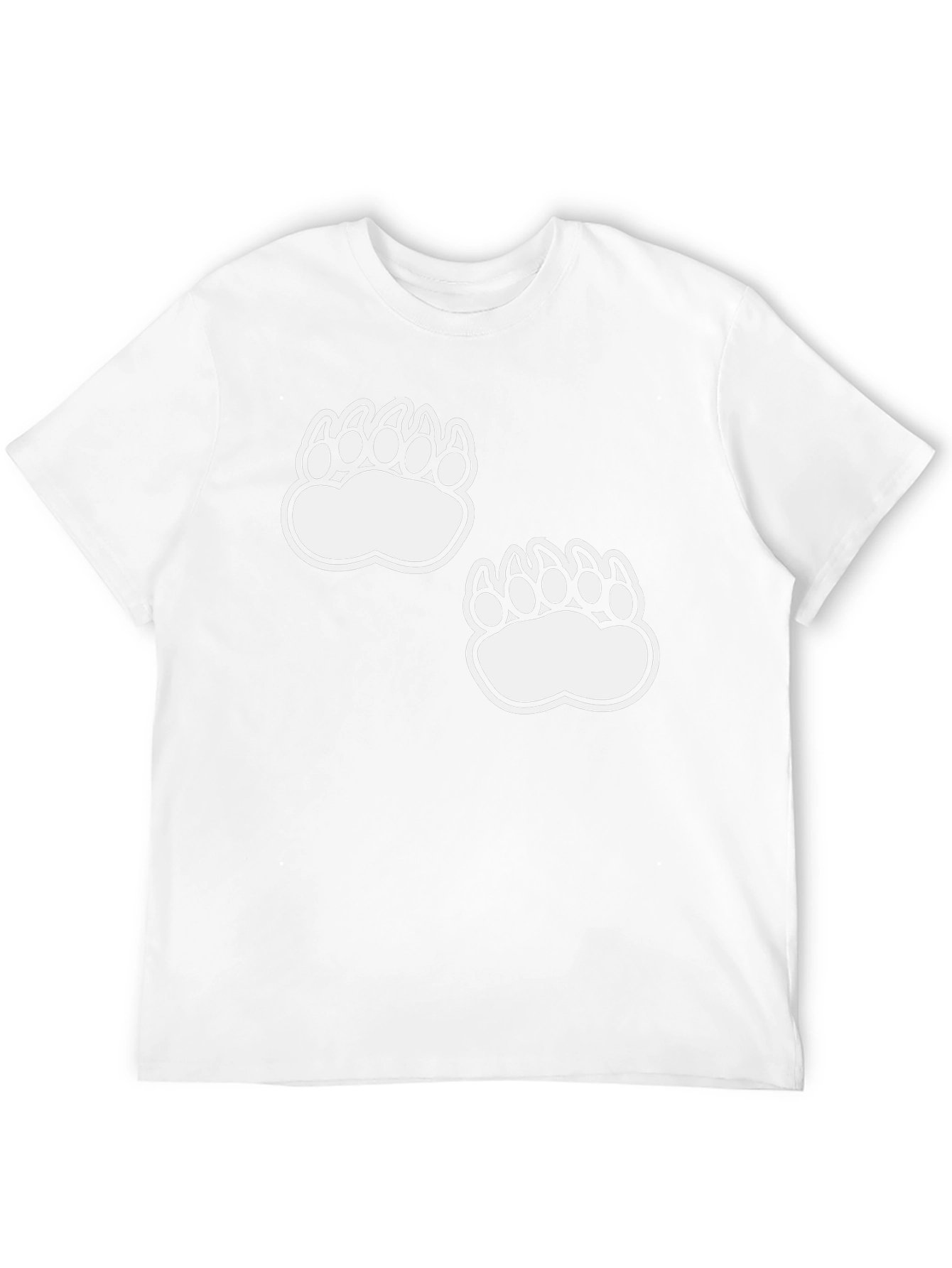 Bear Paw Print Black T-Shirt
