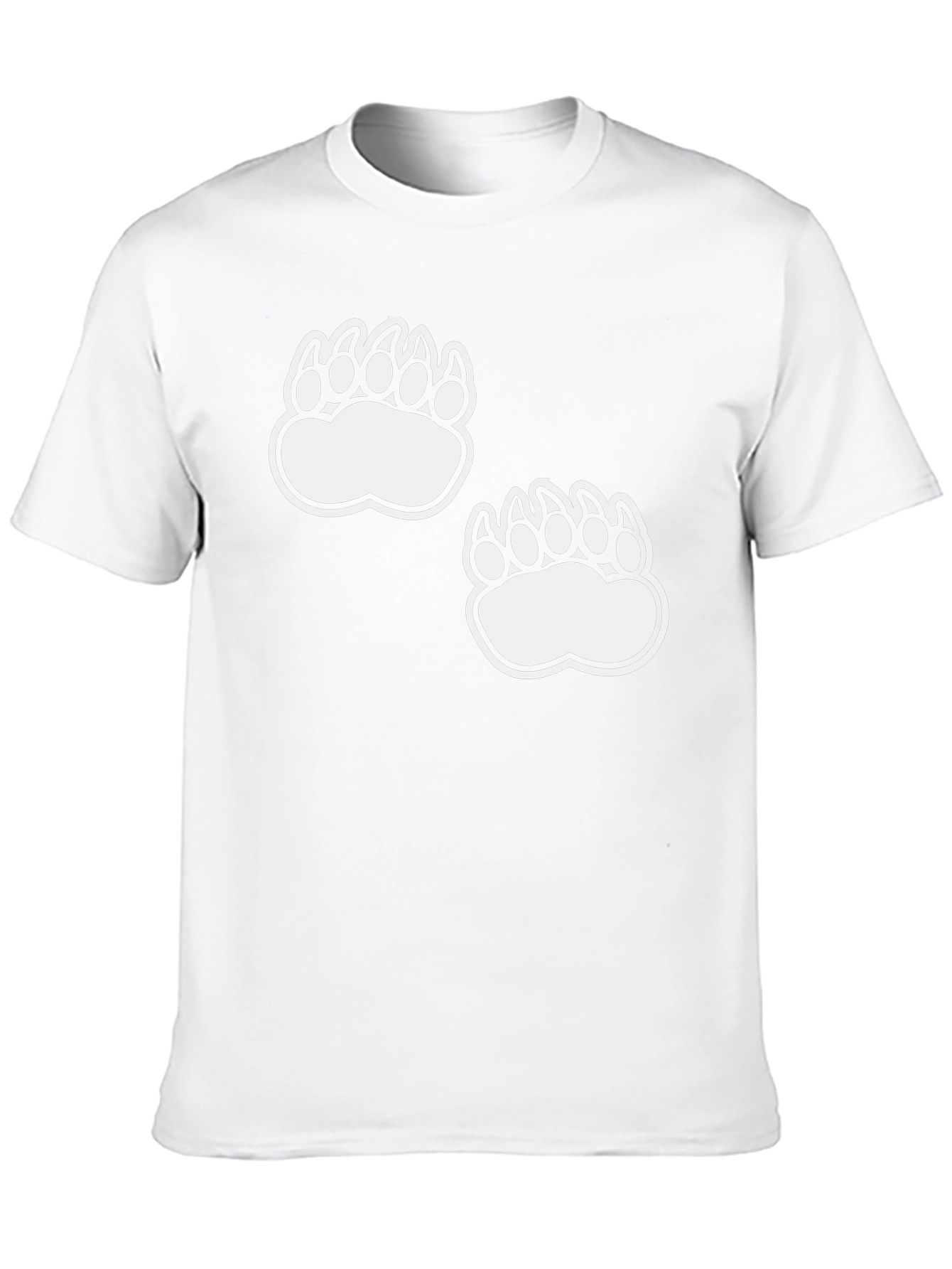 Bear Paw Print Black T-Shirt