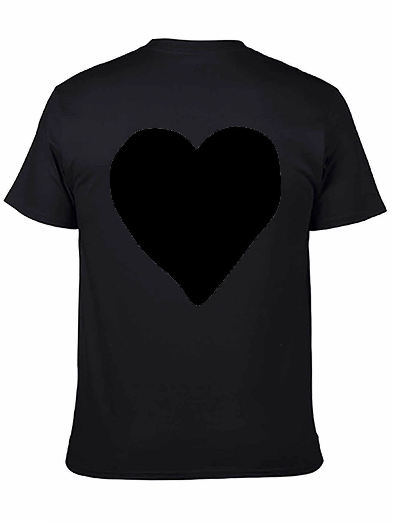 Black Heart Graphic Tee - Mens Crew Neck
