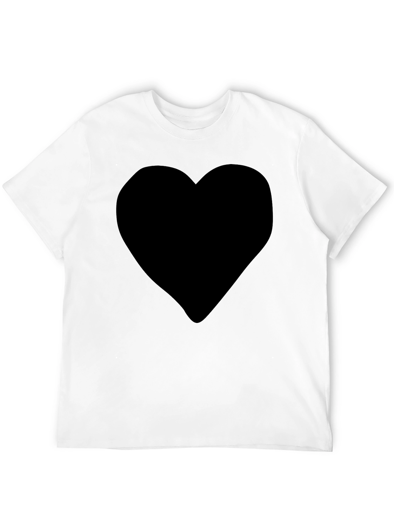Black Heart Graphic Tee - Mens Crew Neck