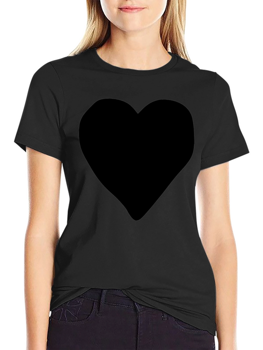 Black Heart Graphic Tee - Mens Crew Neck