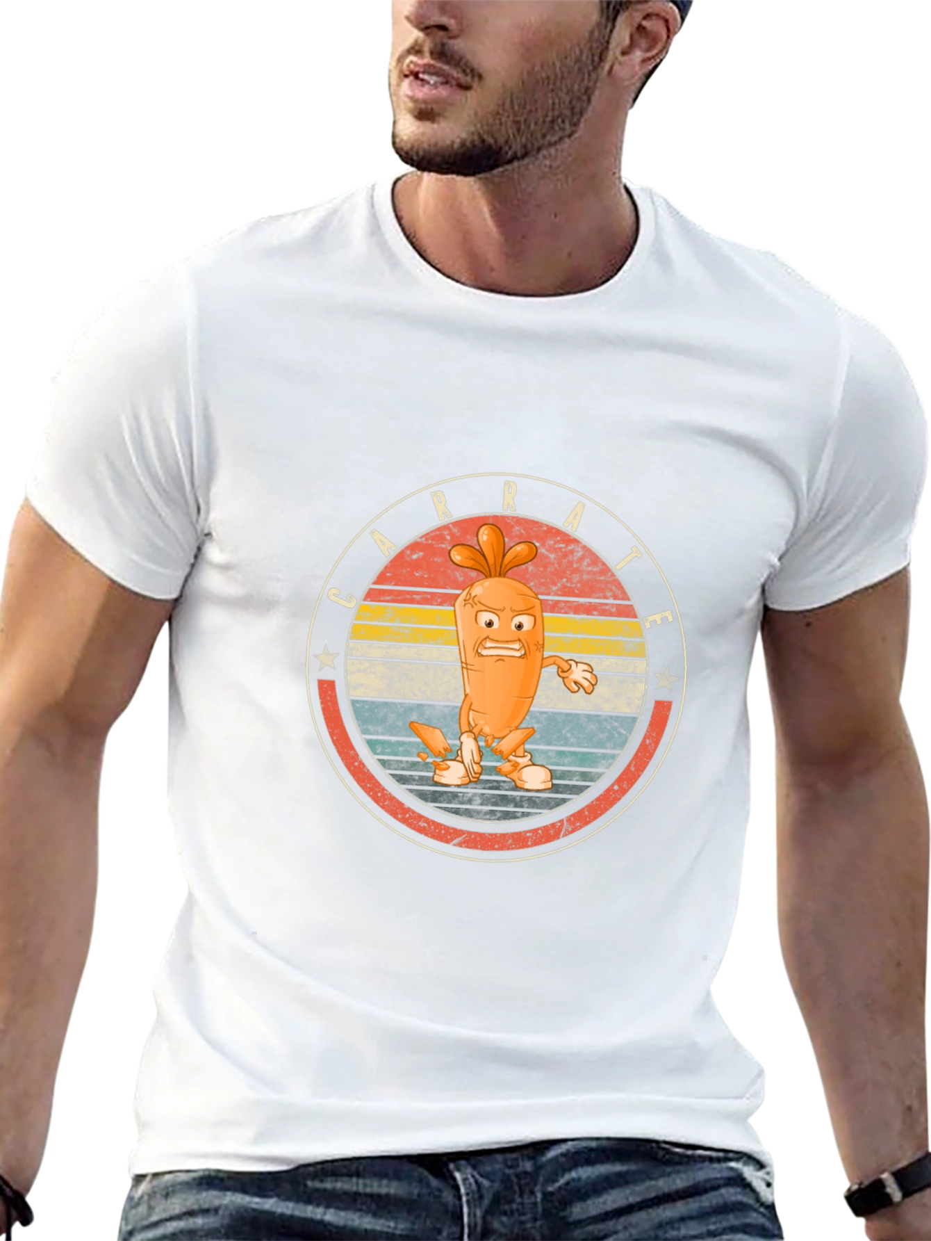 Carrot Karate Graphic Tee - Black Cotton T-Shirt