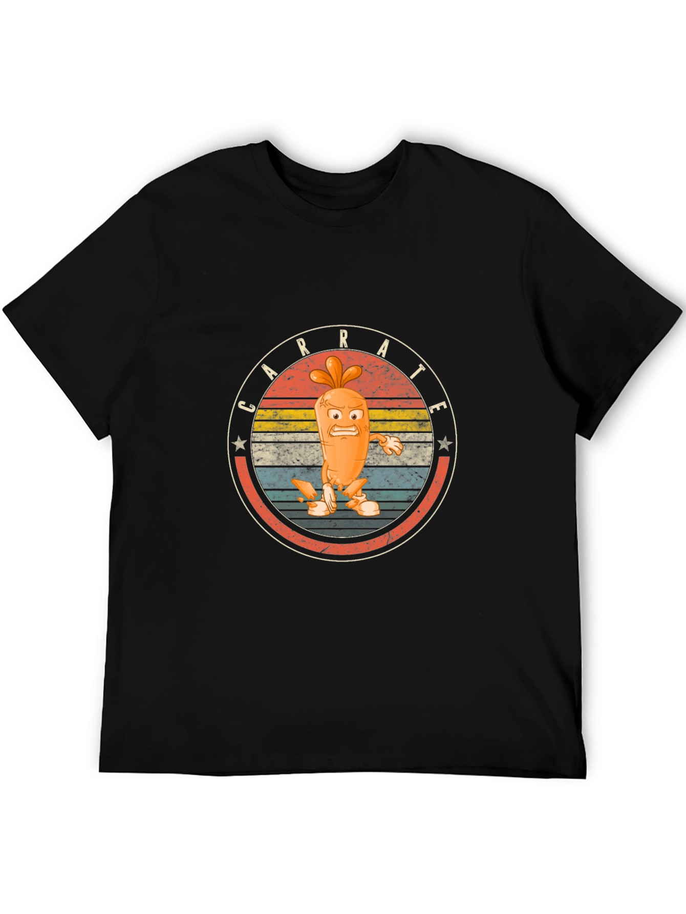 Carrot Karate Graphic Tee - Black Cotton T-Shirt