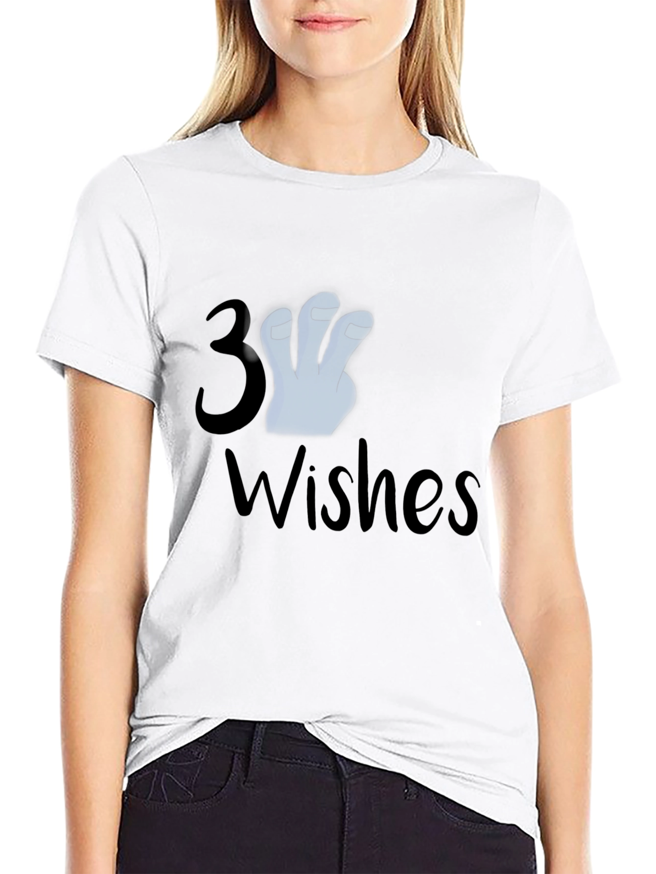 3 Wishes Graphic T-Shirt - Black