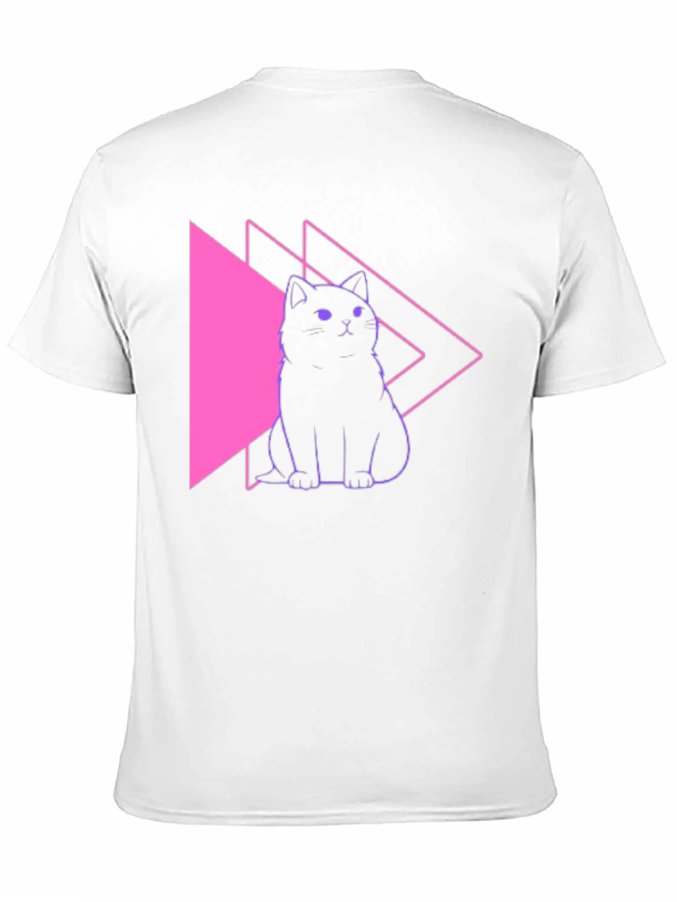 Neon Cat Graphic Black T-Shirt