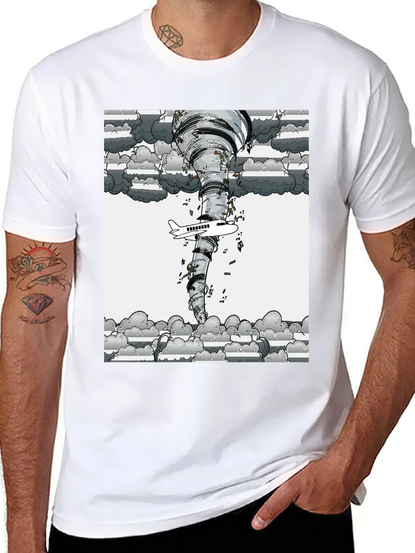 Tornado Airplane Graphic Tee