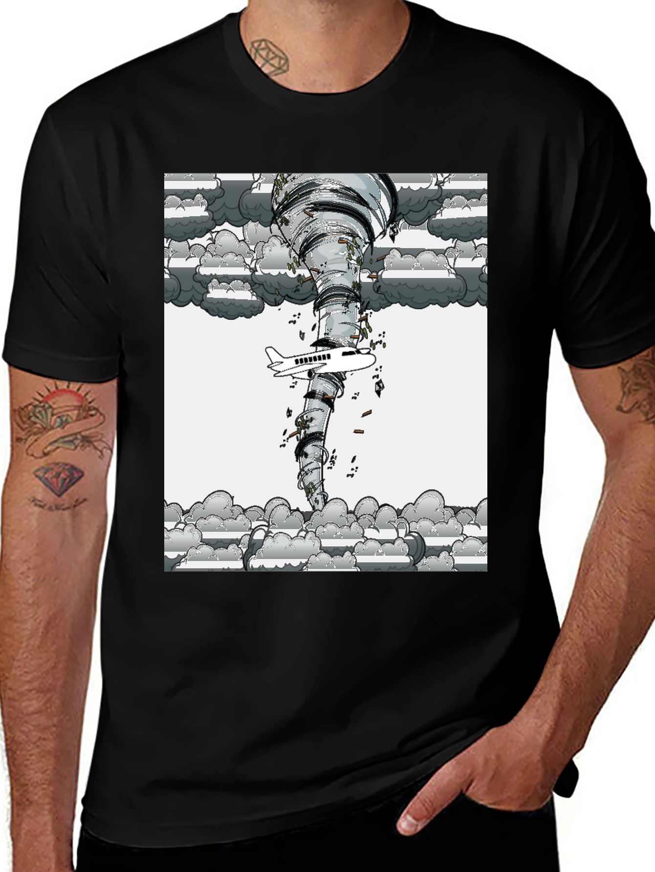 Tornado Airplane Graphic Tee