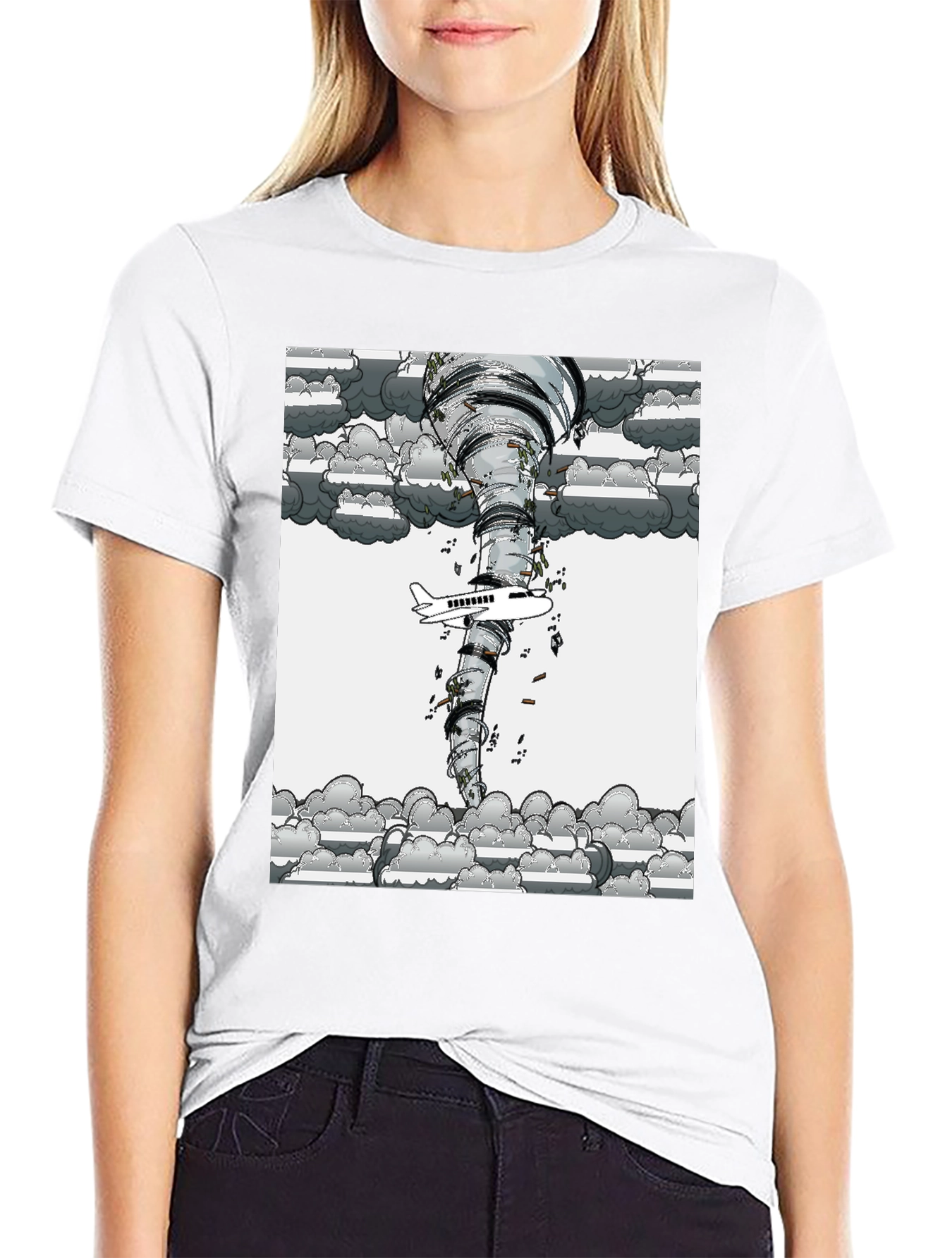 Tornado Airplane Graphic Tee