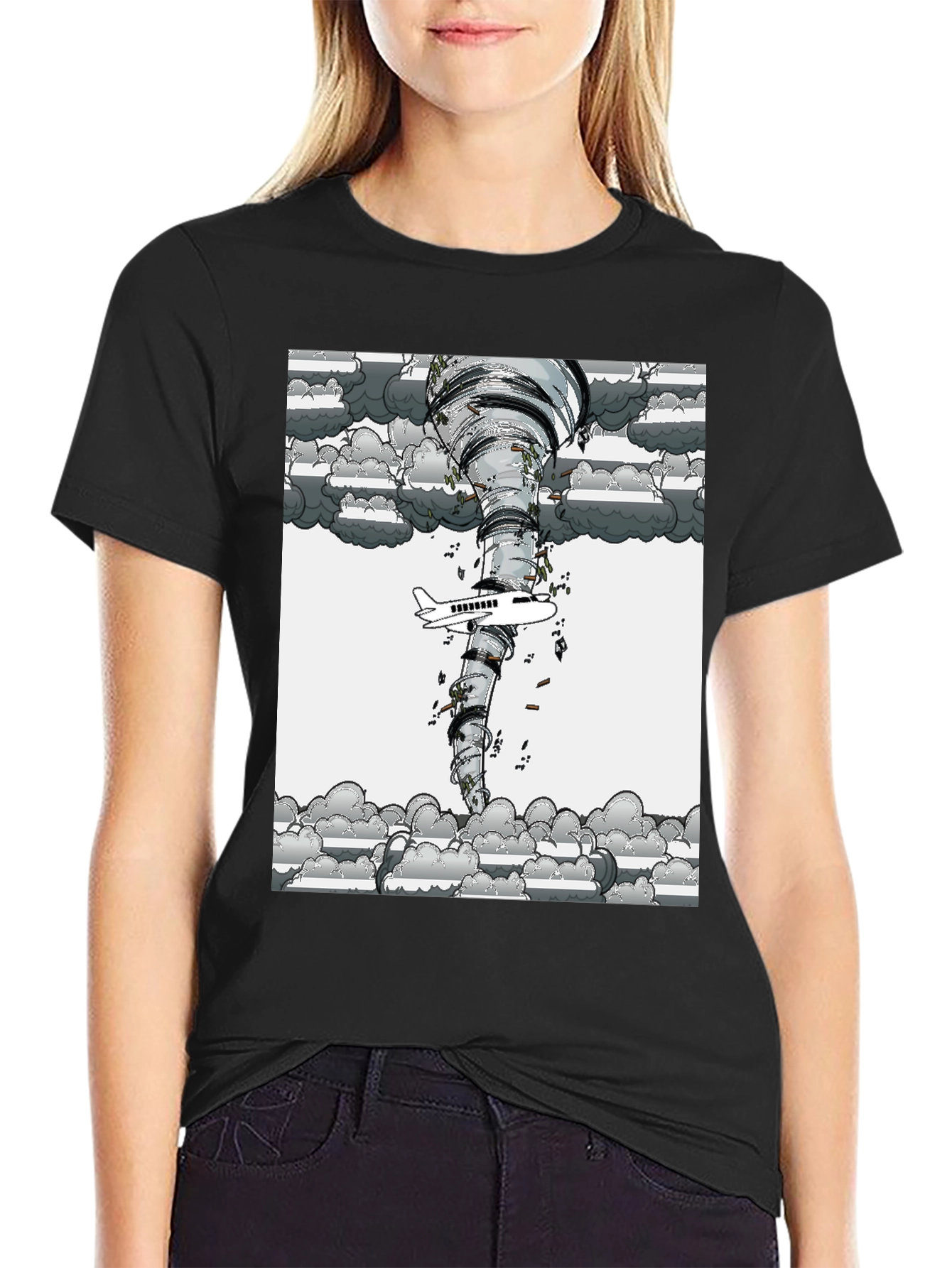 Tornado Airplane Graphic Tee
