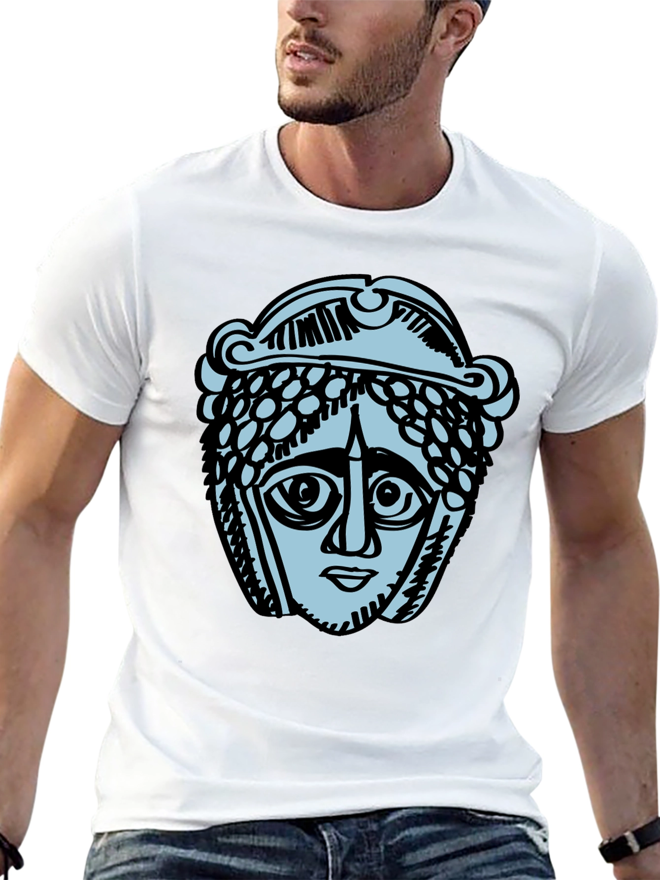 Ancient Head Graphic T-Shirt