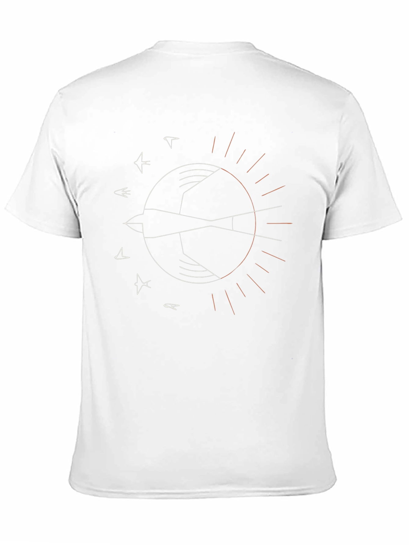Minimalist Swallow Graphic T-Shirt - Black