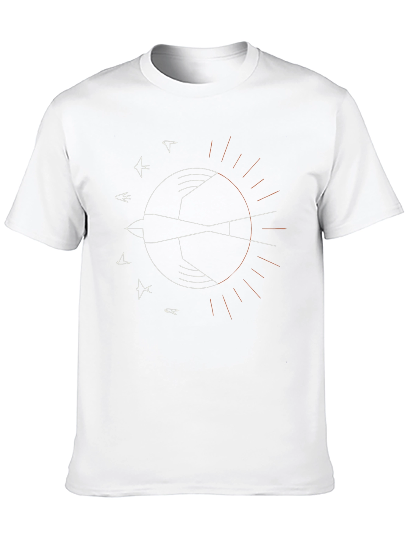 Minimalist Swallow Graphic T-Shirt - Black