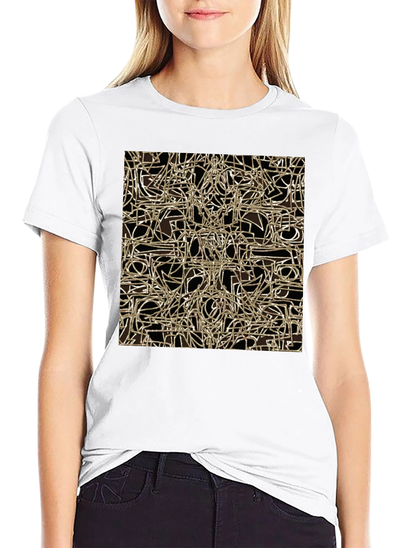 Abstract Lines Graphic Tee - Modern Art Shirt