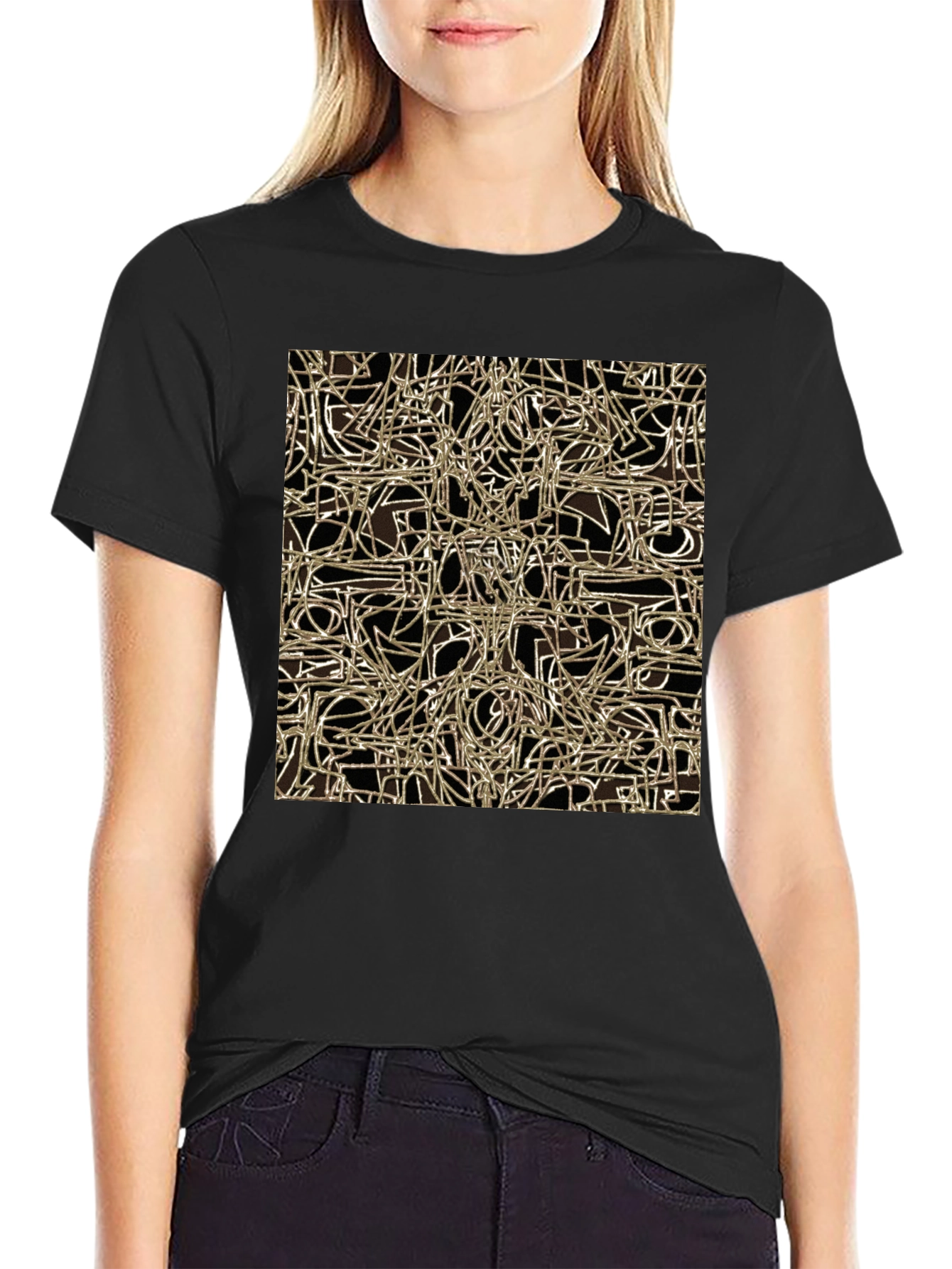 Abstract Lines Graphic Tee - Modern Art Shirt