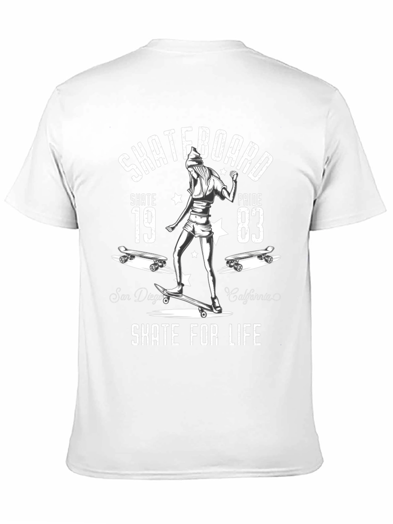 Skateboard Skate for Life Graphic T-Shirt